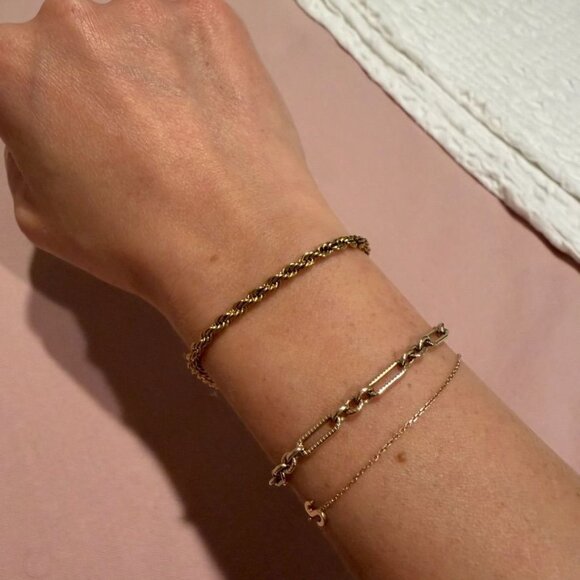 Abbott Lyon Gold Small Rope Chain Bracelet NIB - Picture 7 of 7